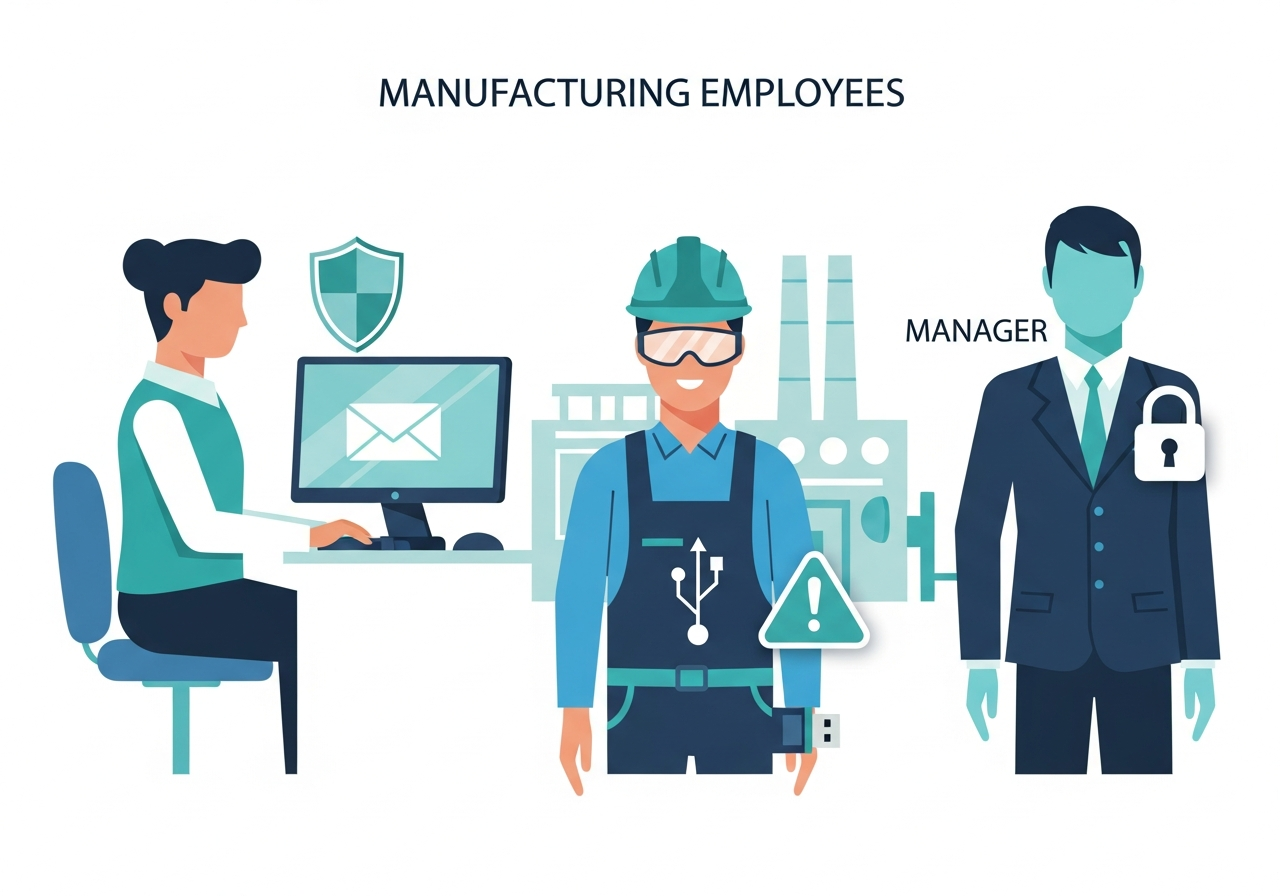 Role-based cybersecurity training for manufacturing teams